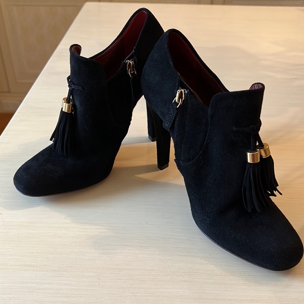 Gucci Black Suede Tassel Bootie